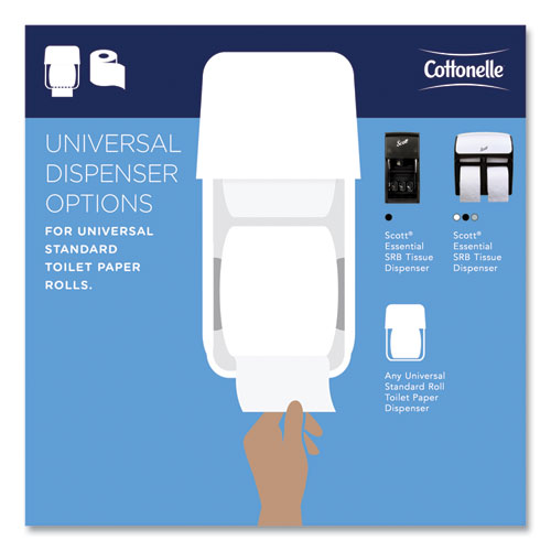 Cottonelle 2-Ply Bathroom Tissue for Business, Septic Safe, White, 451 Sheets/Roll, 60 Rolls/cs