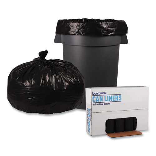 43x47 1.2 mil, 56 gal Recycled Low-Density Polyethylene Can Liners, Black, Perforated, 100/cs