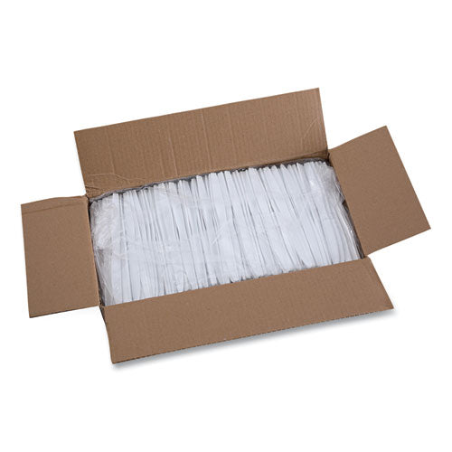 Boardwalk Heavyweight Polystyrene Cutlery, Knife, White, 1000/cs