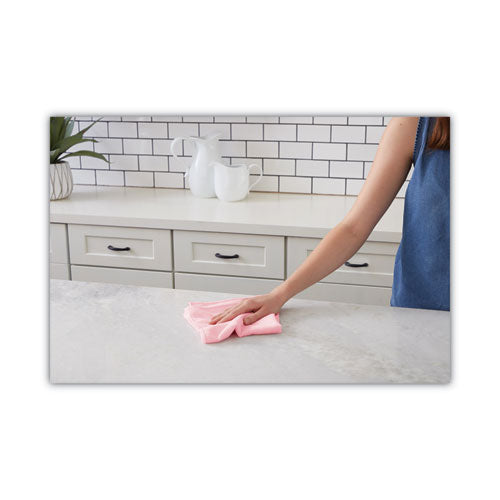 16x16 Boardwalk Microfiber Cleaning Cloths, Pink, 24/pack