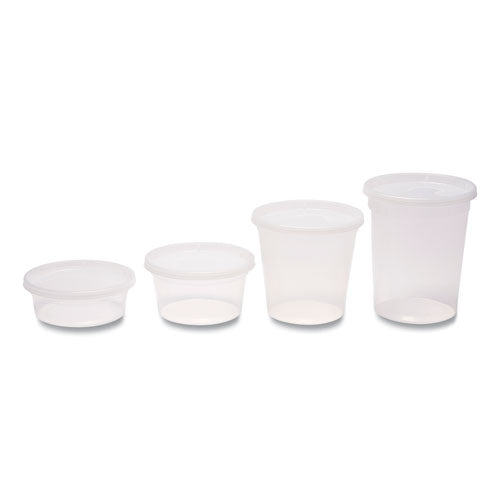 8oz GEN Plastic Deli Container with Lid, Clear, Plastic, 240 per case