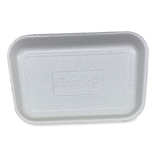 GEN Meat Trays, #2S, 8.5" x 6" x 0.7", White, 500/Carton