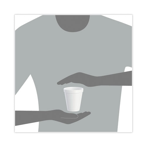 8oz 8J8 Dart Foam Drink Cups, White, 1000/cs