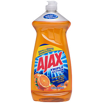 28oz Colgate Orange Triple Action Ajax Dish Liquid 9/cs