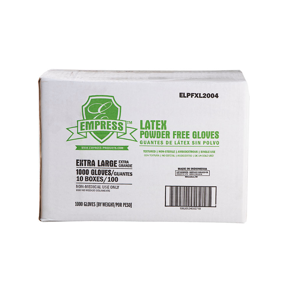 Empress Latex Glove Powder Free Extra Large 10 / 100 cs