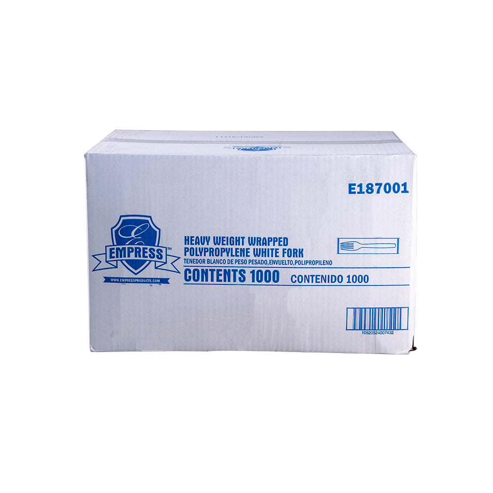Heavyweight Empress Fork White Wrapped Polypro 1000/cs