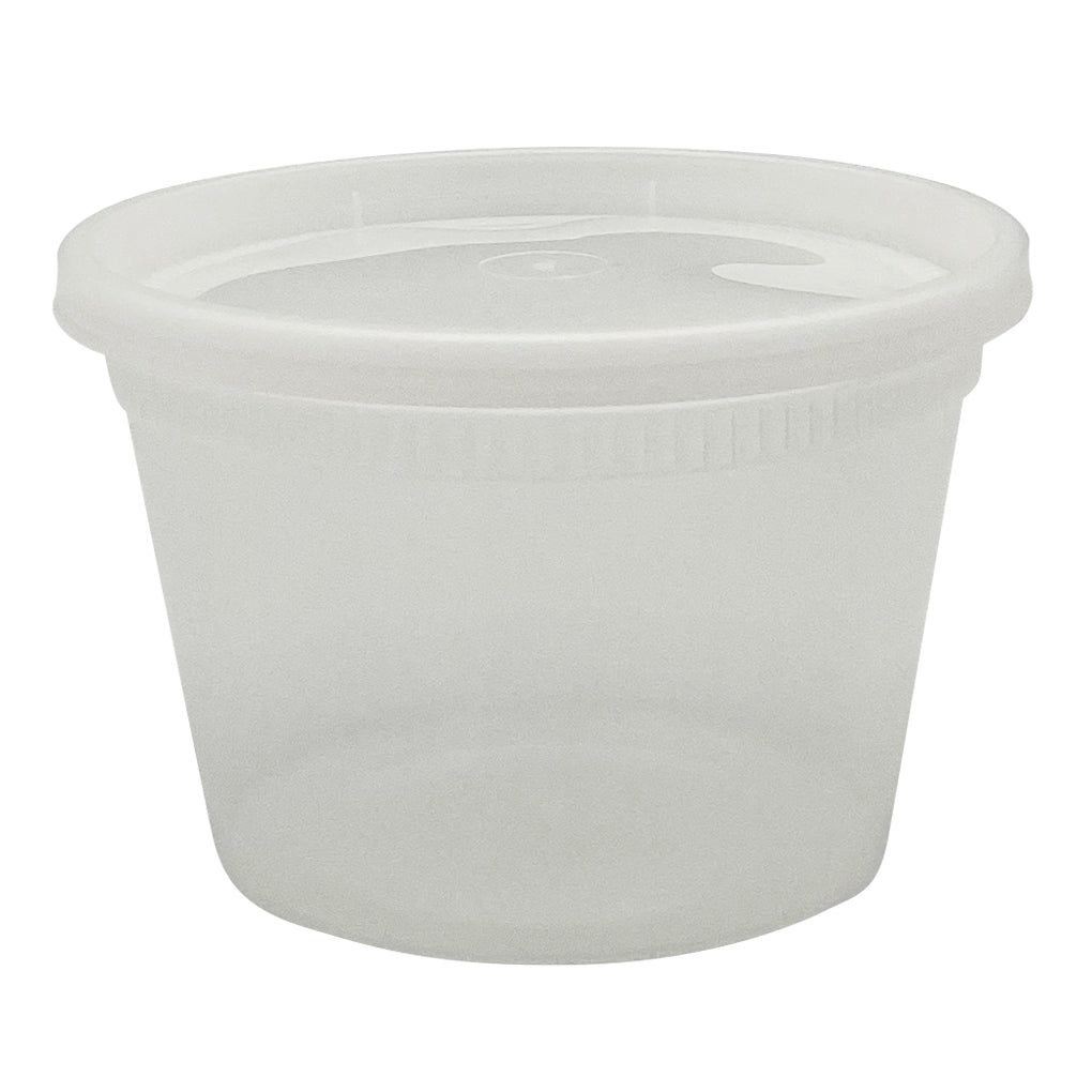 16oz Heavy Duty Deli Containers, Empress, Clear, Combo Pack, 240/cs