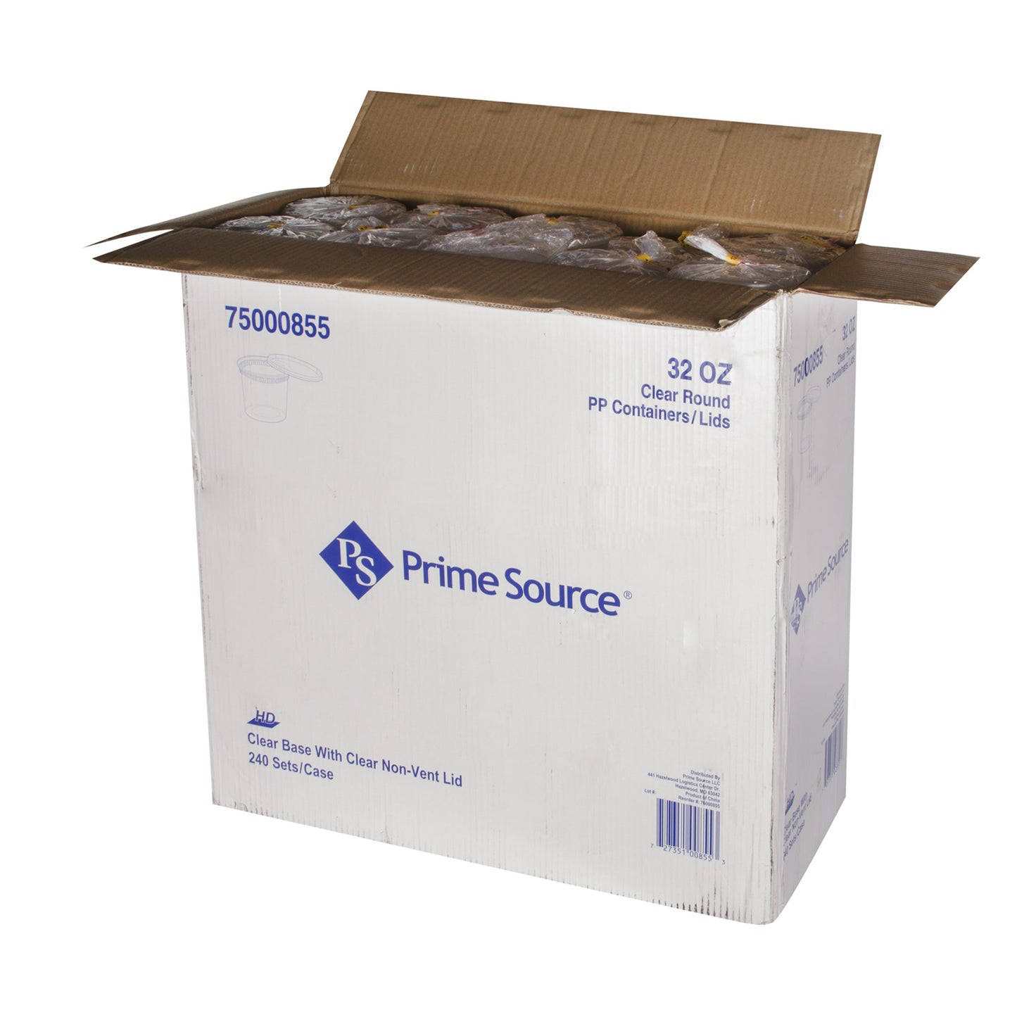 Prime Source Polypropylene Select Deli Combo Lid, Clear, 32 oz, 1/CA/240