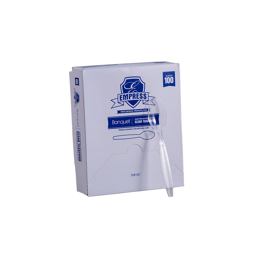 Heavyweight Banquet Teaspoon PS Clear Boxed 1000/cs