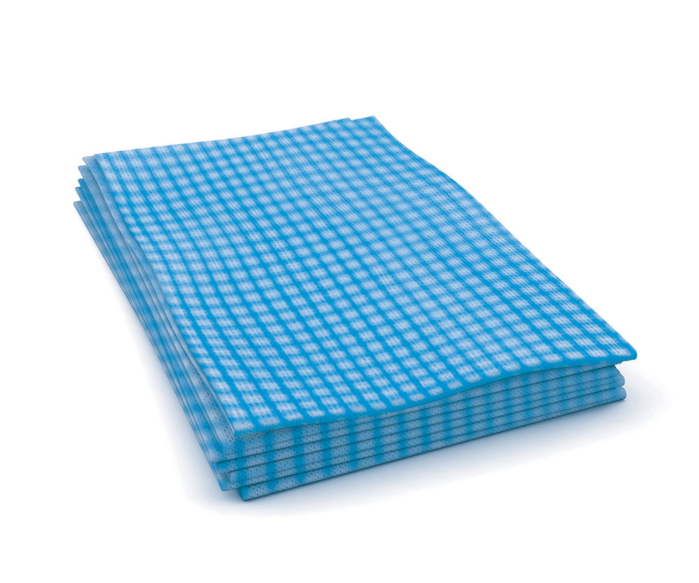 Tuff Job Economy Towel Foodservice Wipers, Blue, 1/4 Fold, 200/cs