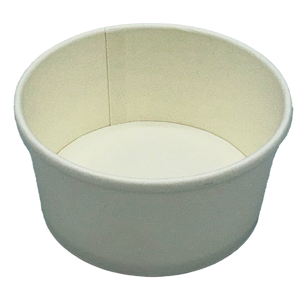 8oz Paper Food Soup Container Cups White Empress 500/cs