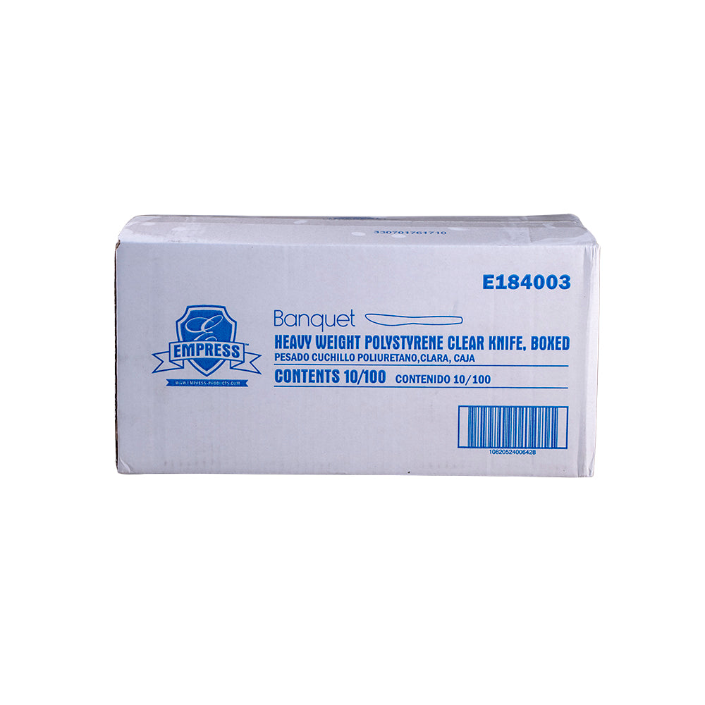 Heavyweight Empress Banquet Knife PS Clear Boxed 1000/cs
