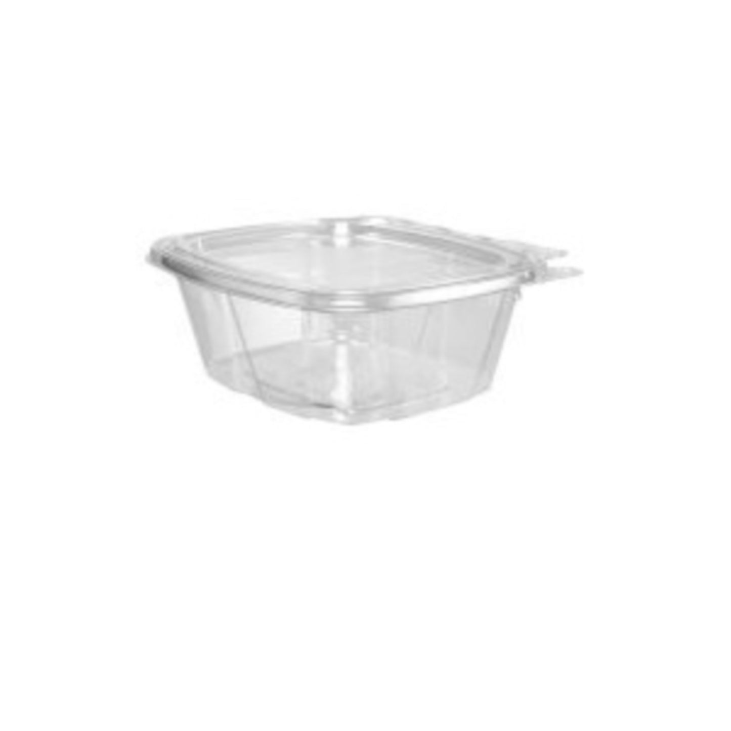 16oz Clearpac SafeSeal PET Tamper Evident/Resistant Container with Flat Hinged Lid, Clear, 200/CS
