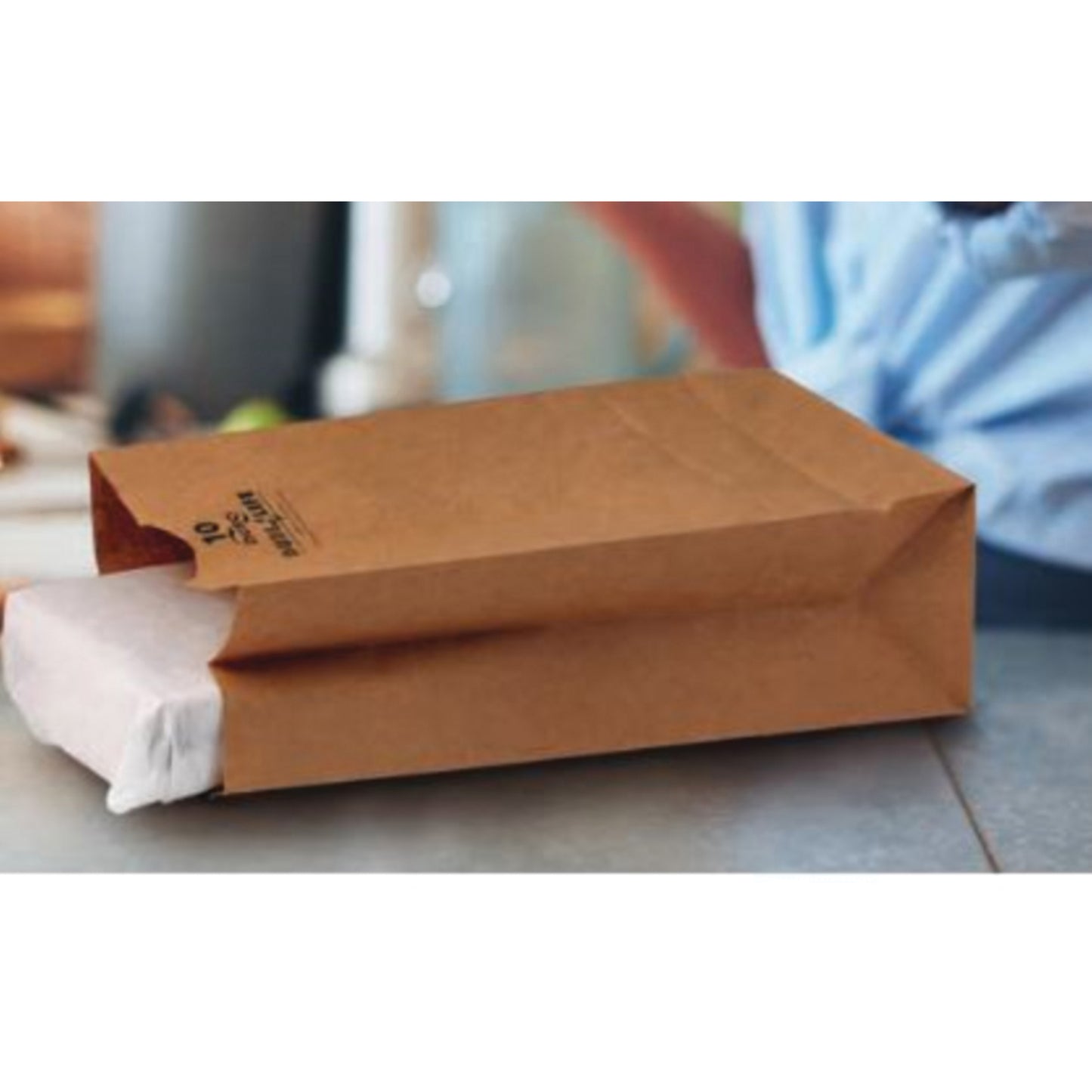 #40 Dubl Life Recycled Grocery Bag 8.25x6.13x15.88 Kraft 25lb 1/BL/500 1/500