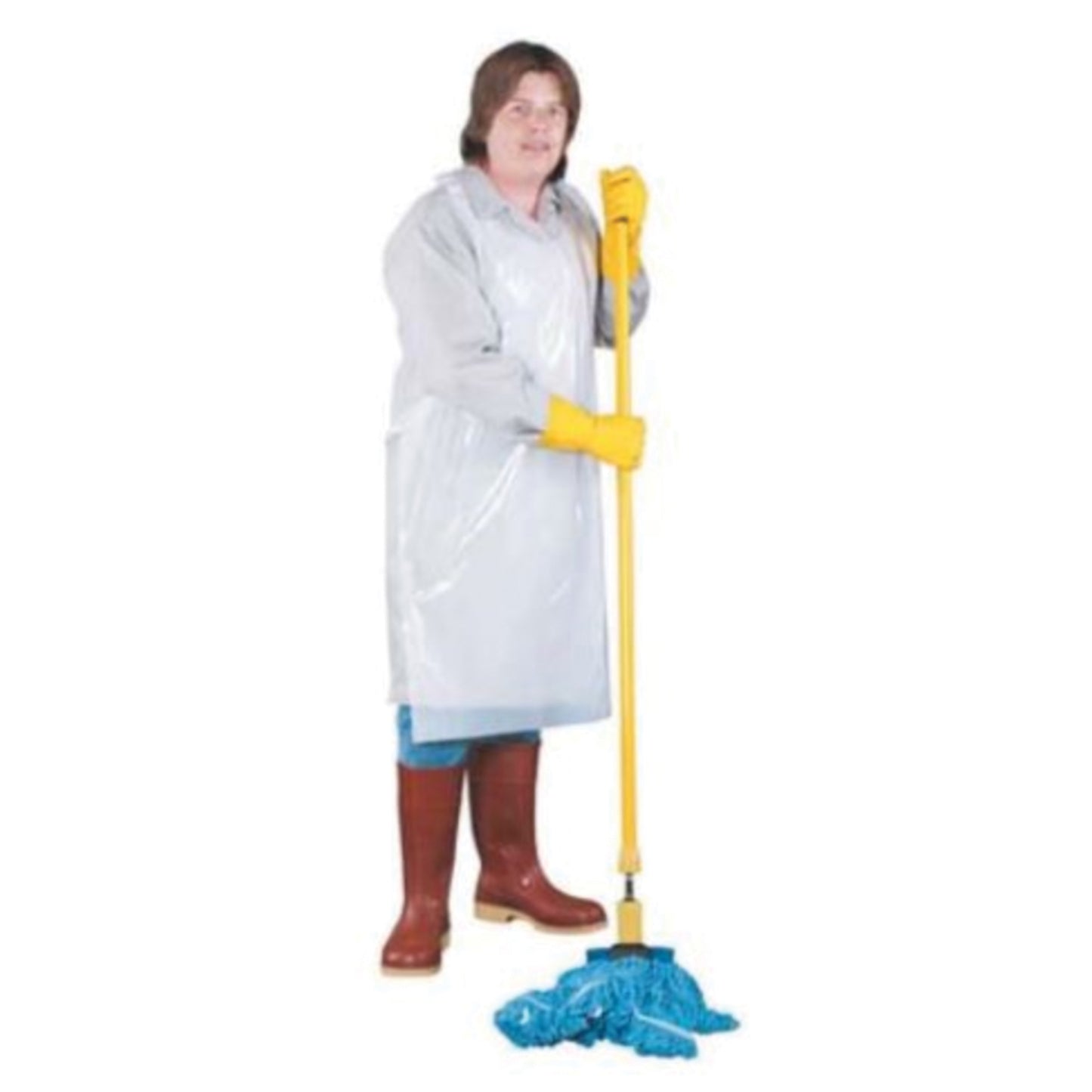 24x42 Polyethylene Smooth Finish Apron, 1 Mil, White, Prime Source, 100/pk