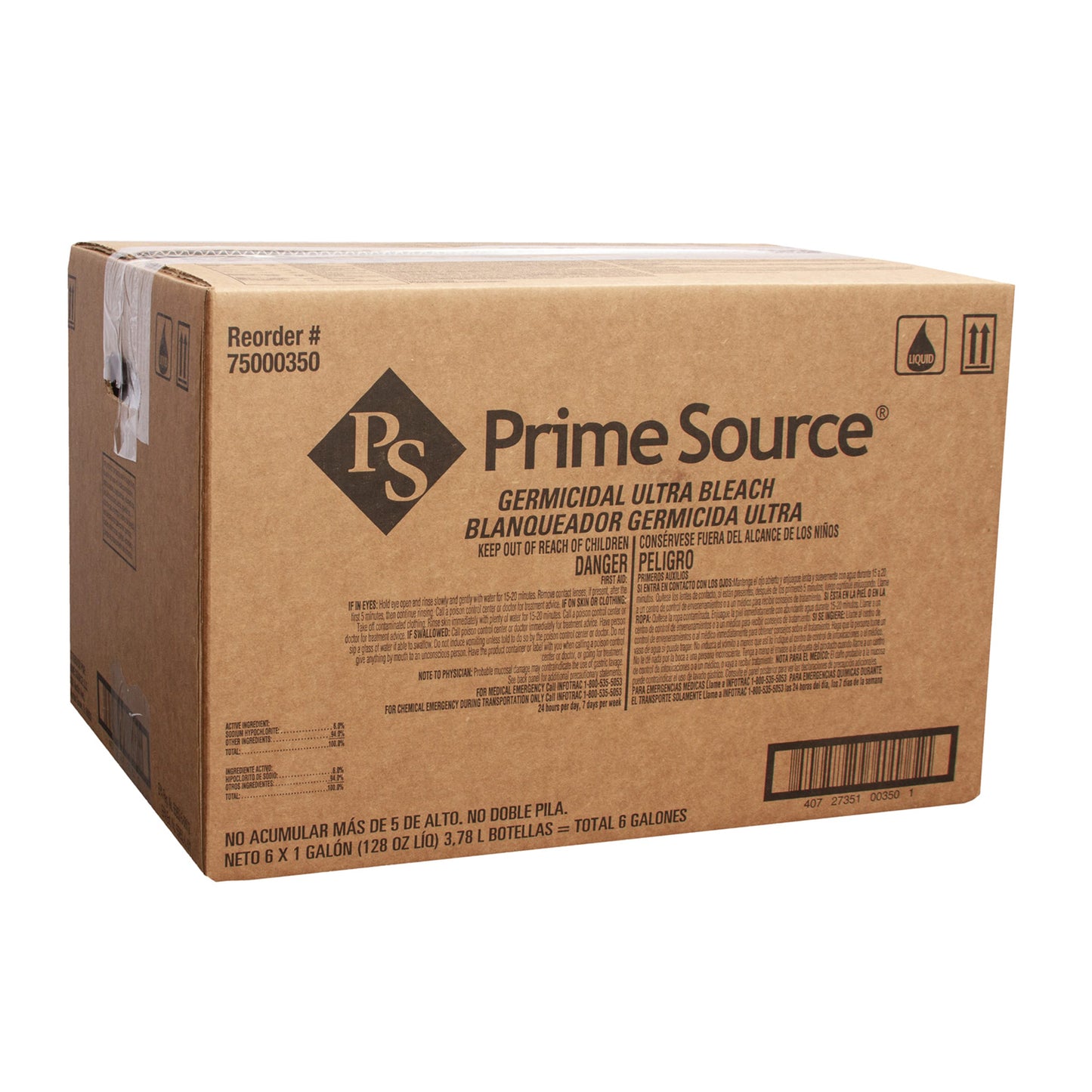 128oz Prime Source Ultra Germacidial Bleach, 1 GAL