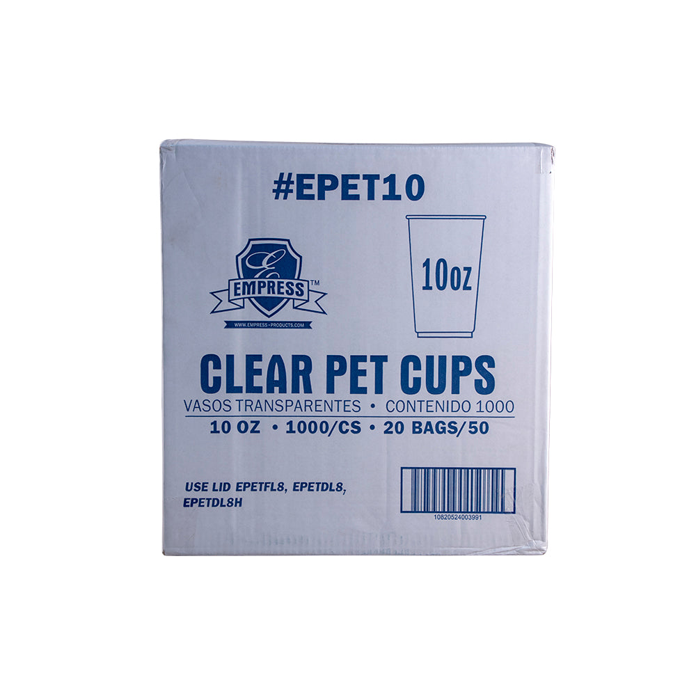 Empress PET Clear Cup 10oz 20 / 50 cs