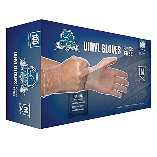 Medium Vinyl Glove Blue Empress Powder Free, 1000/cs