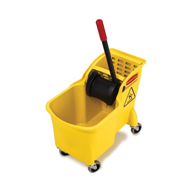 Rubbermaid Tandem Bucket & Wringer Combo Yellow 31 Quart / 29.3 Liter 1 / cs