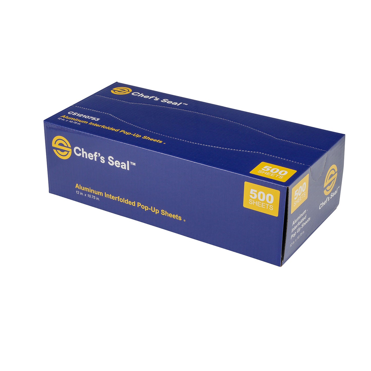 12x10.75 Inch Chef's Seal Aluminum Foil Pop Up Sheet, Silver, 500/box, 6 Box/cs