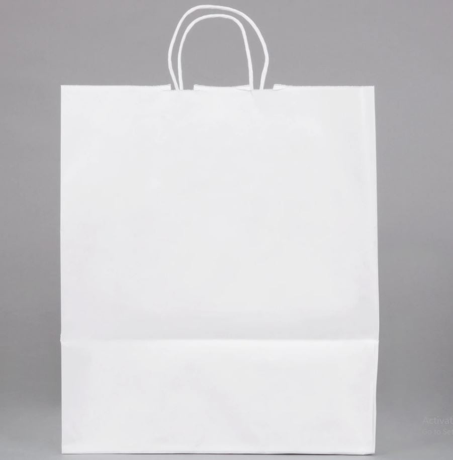 60# Duro Missy Basis Twist Handle Bag 10x5x13 White 250/cs