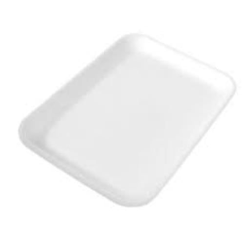 8.25x5.75x0.62 Polystyrene Foam Meat Tray, White, #2S, 500/cs
