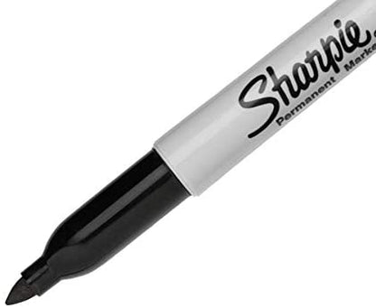 Sharpie Permanent Marker, Fine Point, Black, 5/PK