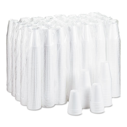 12oz 12J12 Dart Foam Drink Cups, White, 1000/cs
