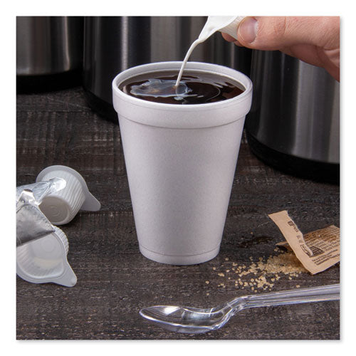 12oz 12J12 Dart Foam Drink Cups, White, 1000/cs