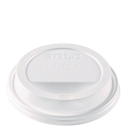 12-16-20-24oz Solo Traveler Sip Through Lids for ThermoGuard Hot Cups, Fits, White, 1,200/cs
