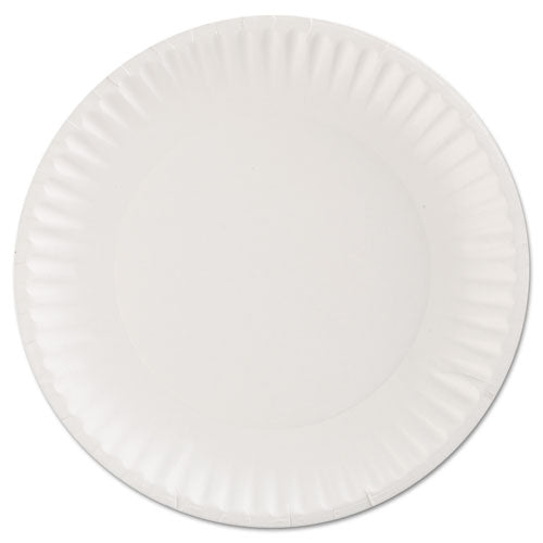 AJMPkg Paper Plates, 9" Dia, White, 100/pack, 12 Packs/carton