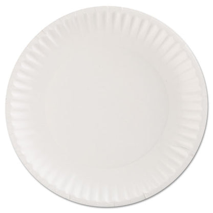 AJMPkg Paper Plates, 9" Dia, White, 100/pack, 12 Packs/carton