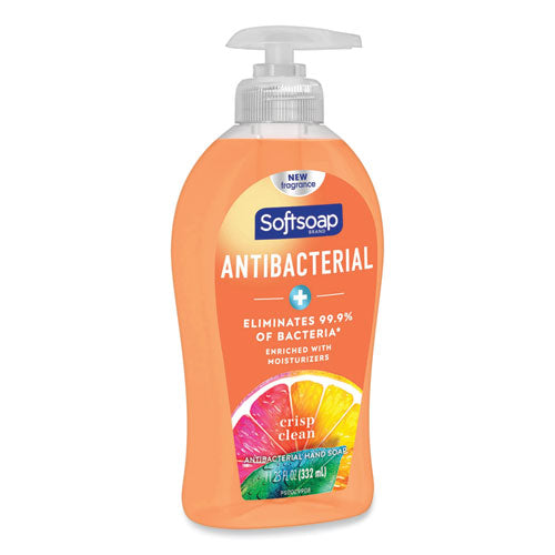 11.25oz Softsoap Antibacterial Hand Soap, Crisp Clean, Pump Bottle, 6/CS