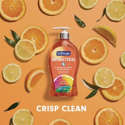 11.25oz Softsoap Antibacterial Hand Soap, Crisp Clean, Pump Bottle, 6/CS