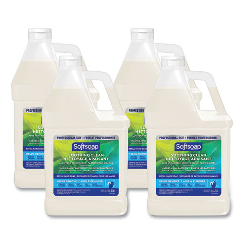 Softsoap Liquid Hand Soap Refill with Aloe, Aloe Vera Fresh Scent, 1 gal, 4/cs