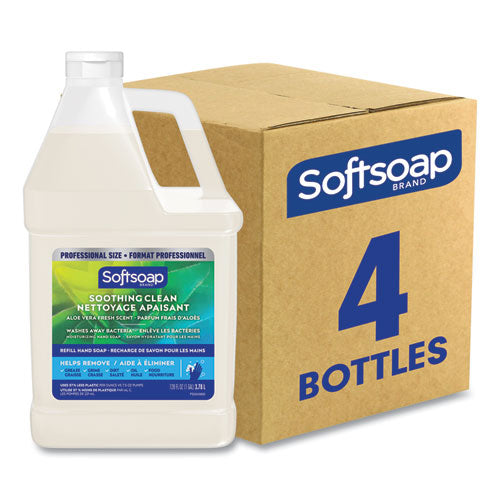 Softsoap Liquid Hand Soap Refill with Aloe, Aloe Vera Fresh Scent, 1 gal, 4/cs