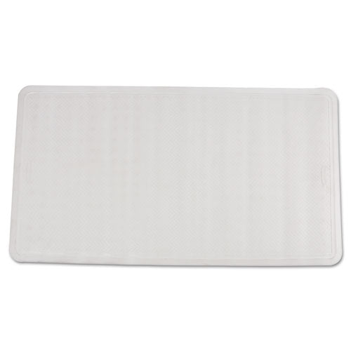 16x28 RubbmdComm Safti-Grip Latex-Free Vinyl Bath Mat, White
