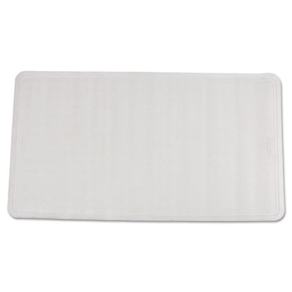 16x28 RubbmdComm Safti-Grip Latex-Free Vinyl Bath Mat, White