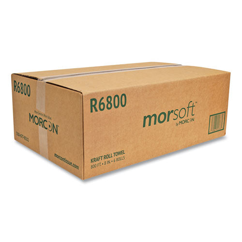 8x800 Morsoft Universal Roll Towels, 1-Ply, Brown, 6 Rolls/cs