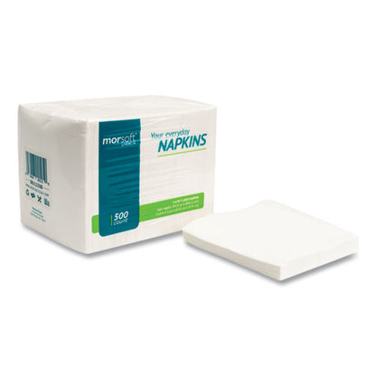 11.8x11.8 Morcon Morsoft 1/4 Fold Lunch Napkins, 1-Ply, White, 6,000/ct
