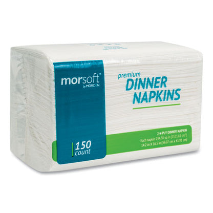 14.5x16.5 Dinner Napkins, 2-Ply, White, Morsoft, 3,000/cs
