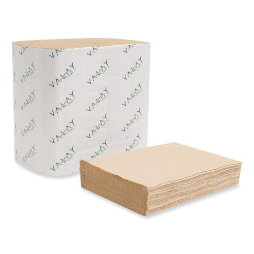 6.3x8.85 Morcon Interfolded Napkins, 1-Ply, Kraft, 6,000/cs