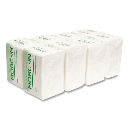 9x9 Morcon Beverage Napkins, 1-ply, White, 4000/cs