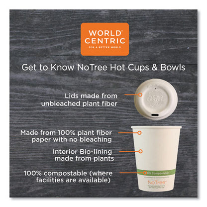 3.4x2.3 World Cent No Tree Paper Bowls, 8oz, Natural, Sugarcane, 1,000/ct