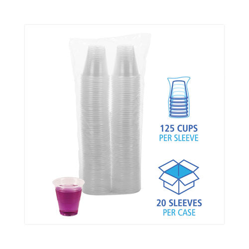 3oz Boardwalk Translucent Plastic Cold Cups, Polypropylene, 2500/cs