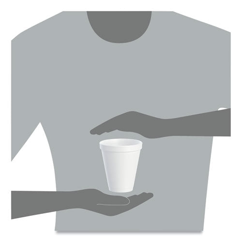 12oz 12J16 DART Foam Drink Cups, White, 1,000/cs