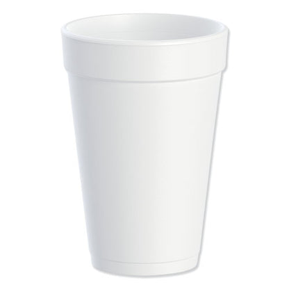 16oz 16J16 Dart Foam Drink Cups, White, 1000/cs