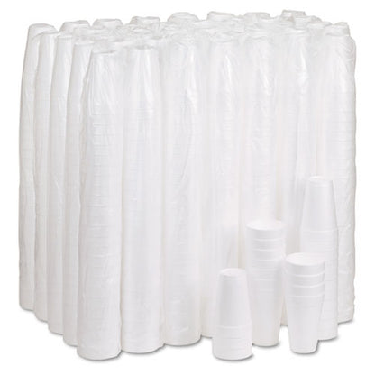 16oz 16J16 Dart Foam Drink Cups, White, 1000/cs