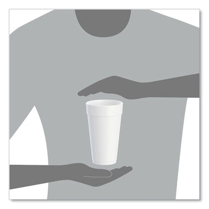 20oz 20J16 Dart Foam Drink Cups, White, 500/cs