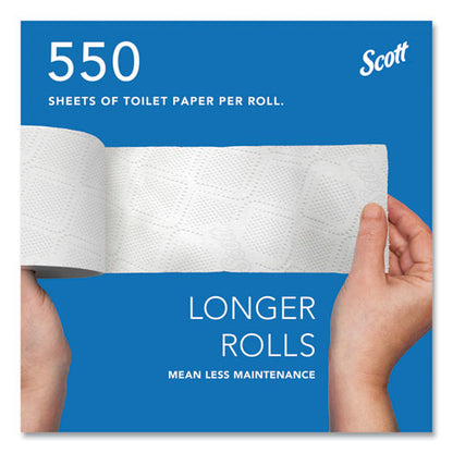 Scott Essential Standard Roll Bathroom Tissue, Septic Safe, 2-Ply, White, 550/Roll, 20 Rolls/cs